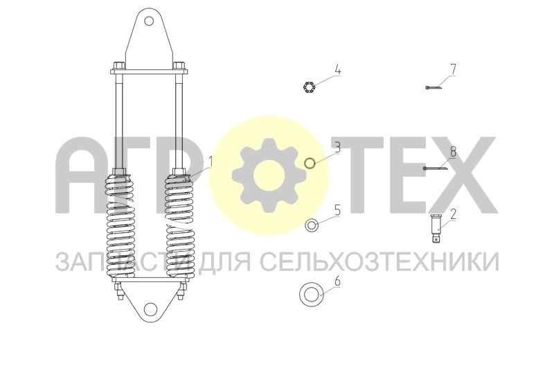 Чертеж Комплект монтажных частей для навески жатки (081.27.11.010)